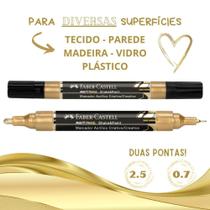Marcador Criativo Multimark Shake & Paint 2 Pontas Diversas Superfícies - Faber-CAstell Vidro Madeira Tecido Marcador Criativo Multimark Shake & Paint 2 Pontas Diversas Superfícies - Faber-CAstell Vidro Madeira Tecido