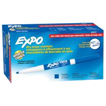 Marcador de apagamento a seco EXPO Low Odor Fine Tip Blue, pacote com 12 Marcador de apagamento a seco EXPO Low Odor Fine Tip Blue, pacote com 12