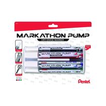 Marcador de apagamento a seco Pentel Markathon Pump Chisel Tip, pacote com 4