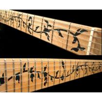 Marcador De Escala Floral Preto Steve Vai Ibanez Guitarra