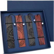 Marcador de madeira Outus Traditional Style com caixa de presente (4 unidades)