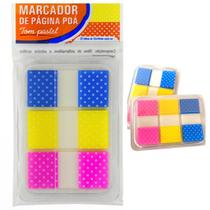 Marcador de Página 20x44mm Poá com Dispenser 3 Cores - BRW