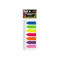 Marcador de Página Adesivo BRW Seta Neon 12x44mm Com Régua 07 Cores