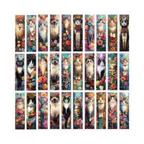 Marcador De Página Gato Flor 32 Peças Presente De Aniversário Para Professores, Leitores, Volta Às