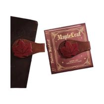 Marcador De Página Magnético De Couro Feito À Mão Com Franjas, Design De Plantas E Frutas, Acessório