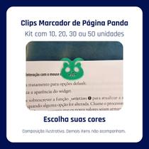 Marcador de Página Panda Clip para Livro e Caderno Papelaria para Leitura Kit 10 20 30 ou 50