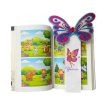 Marcador de página personalizado com nome Marcadores Fly Borboleta Marcador de página personalizado com nome Marcadores Fly Borboleta
