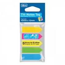 Marcador de Página Tilibra Tili Notes Tag 5 Cores 43x12mm