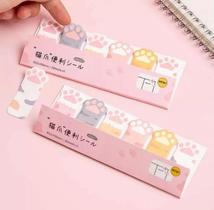 Marcador De Páginas 120 Adesivos Patinha De Gato Colorida HX7796 Marcador De Páginas 120 Adesivos Patinha De Gato Colorida HX7796