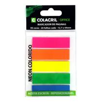 Marcador de páginas cores neon Colacril