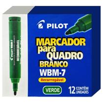 Marcador de Quadro Branco Recarregável WBM-7 Verde Pilot 12 Unidades