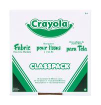 Marcador de tecido Crayola Classpack em dez cores variadas 80/Box
