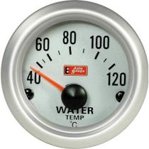Marcador de temperatura de água 52mm silver series auto gauge