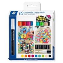Marcador de Tinta Acrílica Staedtler Paint Marker 10 Cores Marcador de Tinta Acrílica Staedtler Paint Marker 10 Cores