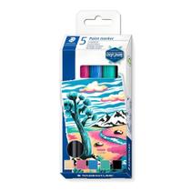Marcador de Tinta Acrílica Staedtler Paint Marker 5 Cores