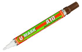 Marcador de Tinta U-Mark A10 Sem Xileno 2/4mm Marrom Pacote com 12
