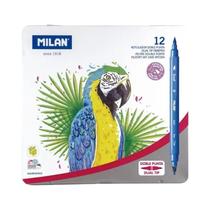 Marcador Dupla Ponta Milan 06161612 - Kit com 12 Unidades