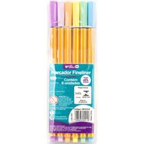 Marcador Fineliner 0,4mm Tons Pasteis c/ 6 Unidades - Onda Pro Marcador Fineliner 0,4mm Tons Pasteis c/ 6 Unidades - Onda Pro