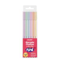 Marcador Fineliner Ponta 0.5mm Fini Candy Colors Estojo c/6 Cores Leoarte