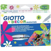 Marcador Giotto Decor Materiais Estojo com 6 cores Permanente