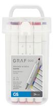 Marcador Graf Duo Estojo com 24 cores CIS