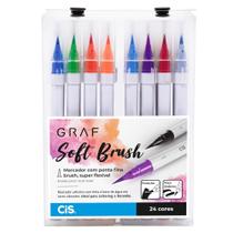 Marcador Graf Soft Brush Estojo com 24 cores - CiS