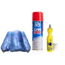 Marcador Industrial & Limpa Contato Car 80 & Estopa de Azul 2Kg