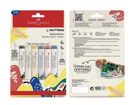 Marcador Multimark Faber-Castell com 6 Cores Básicas - Shake & Paint