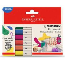 Marcador Multimark Multisuperfície MMES106ZF 6 Cores - Faber Castell