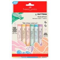 Marcador MultiMark Multisuperfície Pastel com 6 Cores - Faber-Castell