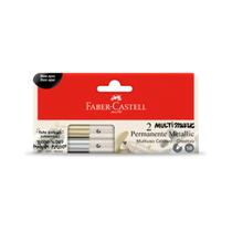 Marcador Multimark Permanente Faber Castell 1.0Mm Prata/ouro