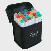 Marcador para colorir Touch 24 peças ponta dupla brilhante pacote 24 cores