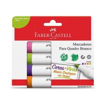 Marcador para Quadro Branco 4 cores Faber Castell MQBCOLOR