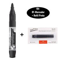Marcador Para Quadro Branco e Vidro Faber-Castell Recarregável + Refil Smart Click