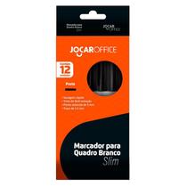 Marcador Para Quadro Branco Slim Preto Jocar Office 12 UN