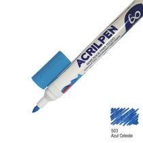 Marcador para Tecido Acrilpen ACRILEX Avulso Ref. 503 Azul Celeste