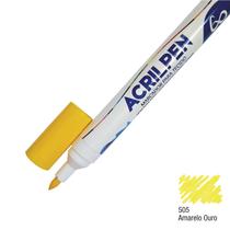 Marcador para Tecido Acrilpen ACRILEX Avulso Ref. 506 Amarelo Ouro