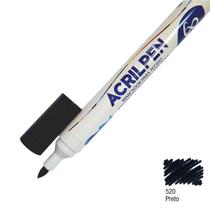 Marcador para Tecido Acrilpen ACRILEX Avulso Ref. 520 Preto