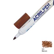 Marcador para Tecido Acrilpen ACRILEX Avulso Ref. 531 Marrom