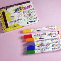 Marcador para vidro window pen art teen - acrilex