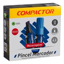 Marcador Permanente Azul Compactor - Embalagem com 12 Unidades