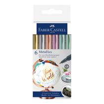 Marcador Permanente Faber Castell Metallic 1.5 6 Cores