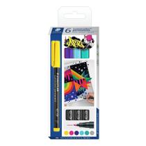 Marcador Permanente Lumocolor Staedtler 1.0Mm 6 Cores