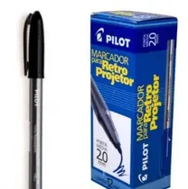 Marcador Permanente para Retroprojetor Pilot 2mm Preto 12 unidades Marcador Permanente para Retroprojetor Pilot 2mm Preto 12 unidades