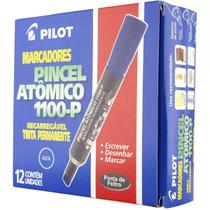 Marcador Permanente Pilot Pincel Atômico Azul 1100-P Caixa com 12 Unidades