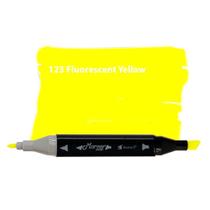Marcador Permanente Ponta Dupla Fluorescent Yellow - Bismark - Yes