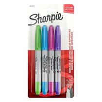 Marcador Permanente Ponta Dupla Sharpie Fashion Ultra Fina 4 Cores