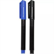 Marcador Permanente Ponta Fina 2 Unidades Office Basics Preto e Azul Marcador Permanente Ponta Fina 2 Unidades Office Basics Preto e Azul