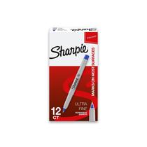 Marcador permanente Sharpie 37003 Ultrafine Blue, pacote com 12
