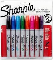 Marcador permanente sharpie brush tip c/8 cores - 1810703 Marcador permanente sharpie brush tip c/8 cores - 1810703